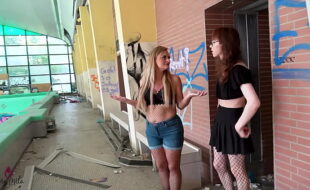 BETRETEN VERBOTEN? TRANS SEX IM VERLASSENEN SCHWIMMBAD?! LOST PLACE SPERMA PUSSY?!