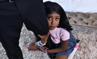 Black babysitter gets caught masturbating - black porn