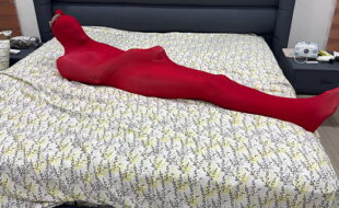 Bondage Pantyhose Encasement Locked in Cocoon