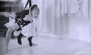 CCTV: Blonde Teen Fucked on Swing * SUSPENSION BONDAGE Shibari BDSM