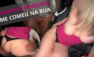 Dogging Night: NandaNua Used in the Street by a BBC Stranger While My Cuck Watched / Usada na Rua por um Negão Desconhecido na Frente do Corno