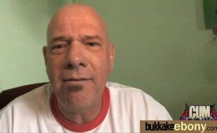 Ebony in a huge bukkake 5