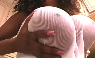 Fucking black big tits mom