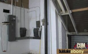 Interracial bukkake sex with black porn star 1