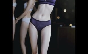 Sexy ladies wearing only their underwear at a nightclub