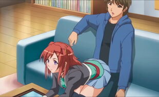 step Brother gets a boner when step Sister sits on him – Hentai [Subtitled]