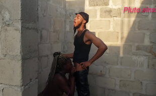 Submissive black slave in bondage sex BDSM Male domination