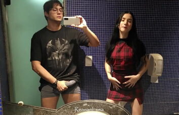 After the party I fucked the hot ass in the motel bathroom!