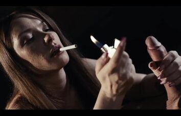 Smoking Hot Redhead Sata Jones Reverse Cowgirl Big Cock Before Pussy Creampie Holding Cigarette